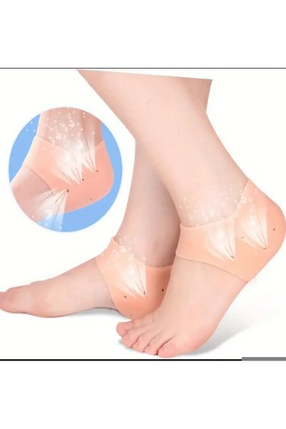 ORGANICYOU Yiwu 2Pcs Silicone Heel Cushions - Thickly Padded and Breathable with Bone Spurs Protector