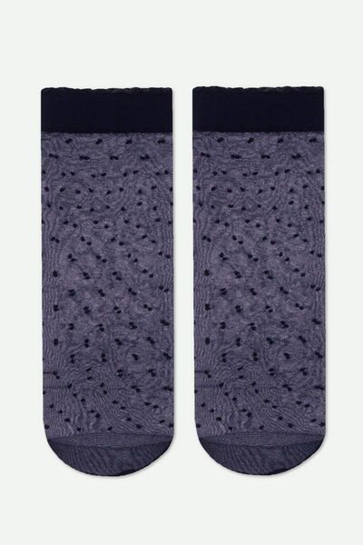 Conte Elegant Polyamide 1/2 socks with polka dot print, Conte Fantasy 20С-84/1СP - Marino, 36-39 (23-25)