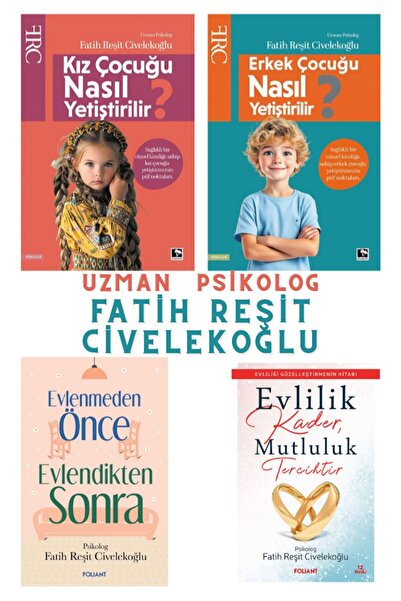 Çınaraltı Yayınları مجموعة فاتح ريشيت سيڤيليغلو (مجموعة من 4 كتب) وكيفية تربي...