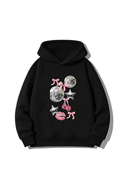 MODA Disco Ball Pinterest cu imprimeu Hanorac negru pentru copii pentru adulț...