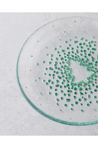 English Home Twinkle Tree Glass Pasta Plate 16 cm Green