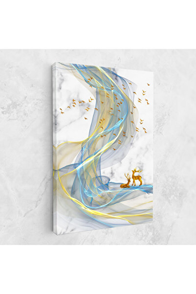 Arthub Tablou Canvas, Dormitor Si Living, Abstracte, Abstract Golden Landscape 2