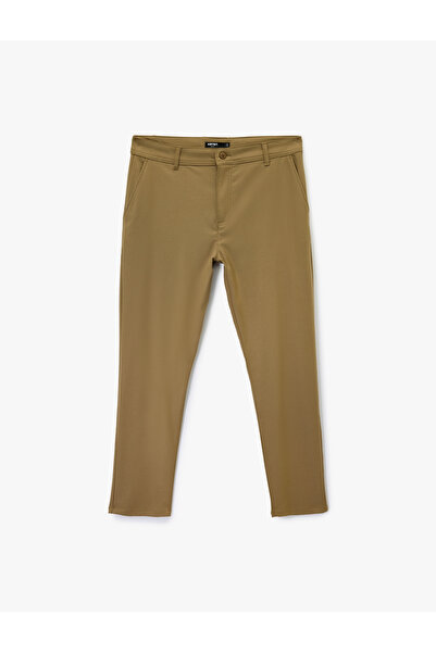 Koton Slim Fit Pocket Viscose Blended Fabric Trousers