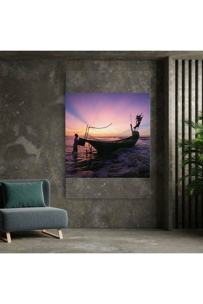 Arthub Canvas Painting, Bedroom And Living Room, Landscapes, Sailor At Dawn
