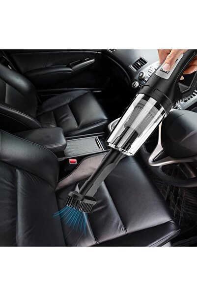 zola Aspirator auto fara saca Wireless,filtru HEPPA, portabil, 120W, USB, 30000 RPM, 38.5x5.5x9 cm, negru