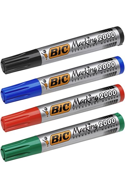 Bic Permanent marker Marking 2000 ECOlutions, round tip, medium, different colors, 4 pcs/set