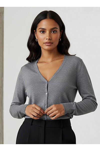 2Xtremz Textured V-neck Tricot Cardigan