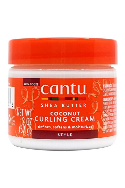 Cantu كريم تجعيد الشعر بزبدة الشيا وجوز الهند (2 أونصة)