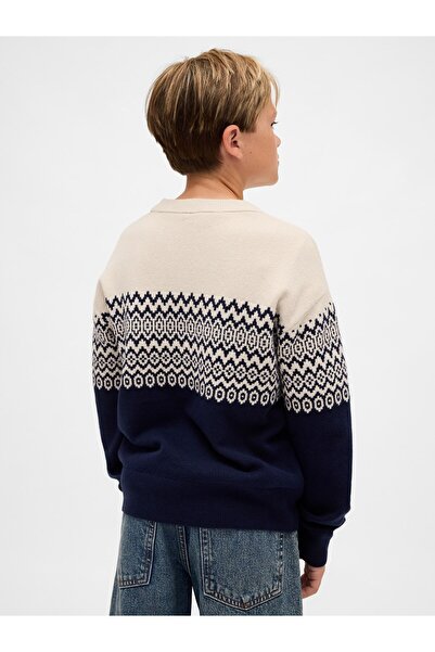 GAP Erkek Çocuk Lacivert CashSoft Relaxed Bisiklet Yaka Kazak