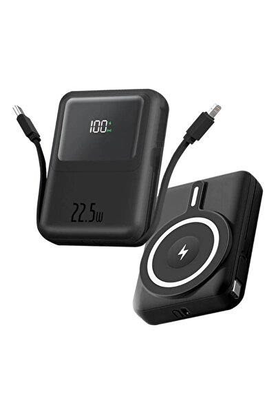 Smartlink بنك طاقة مغناطيسي لاسلكي SL3881FPB بسعة 10000 مللي أمبير في الساعة مع شاشة LED وأمان متقدم