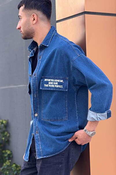 Rocqerx R-6006 Πουκάμισο τζιν με διπλή τσέπη