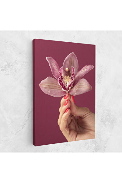 Arthub Canvas Painting, Bedroom And Living Room, Flowers, Orchid Holding