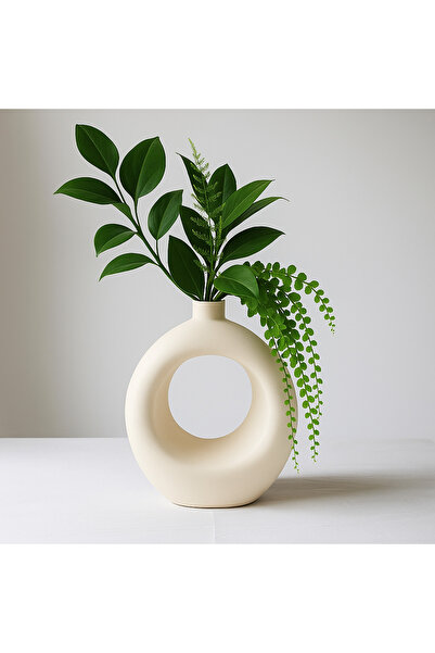 Homentum Velora | Vază decorativă circulară cu design nordic și finisaj mat