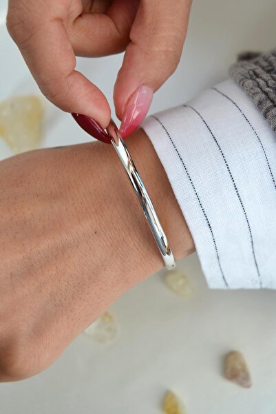 Sacce Scarves&Accessories Dayanıklı Düz Bombeli Kelepçe Bileklik