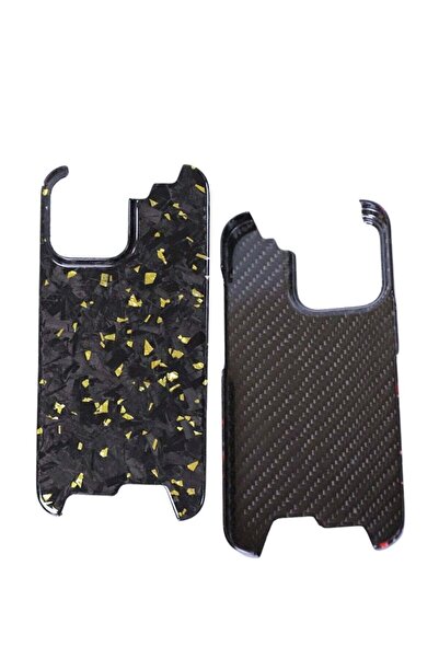 solarae غطاء حماية من ألياف الكربون الأراميد الحقيقي لهاتف iPhone 15 Pro (ذهبي)