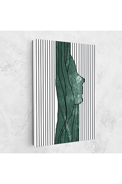 Arthub Tablou Canvas, Dormitor Si Living, Abstracte, Abstract Green Face
