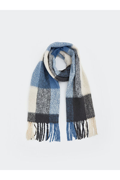 LC Waikiki Eșarfă pentru femei cu model în carouri, cu detaliu cu ciucuri, de sezon nou Özmarka
