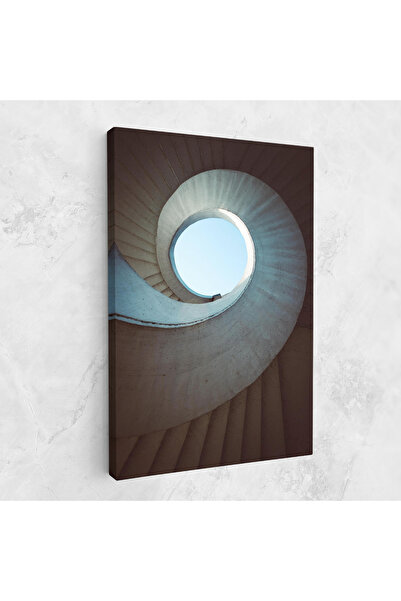 Arthub Canvas Painting, Bedroom And Living Room, Abstract, Spiral Cream Stairs