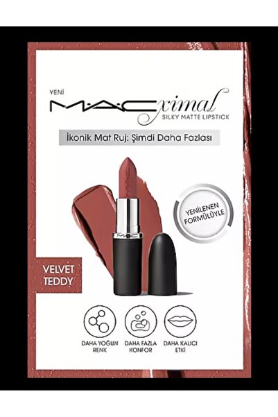 MAC Cosmetics Macximal Silky Matte Lipstick Ruj-Velvet Tedy
