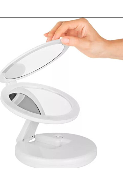 Mihai Oglinda cosmetica 2 in 1 Andowl Q MR80 pliabila led efect de lupa reincarcabila