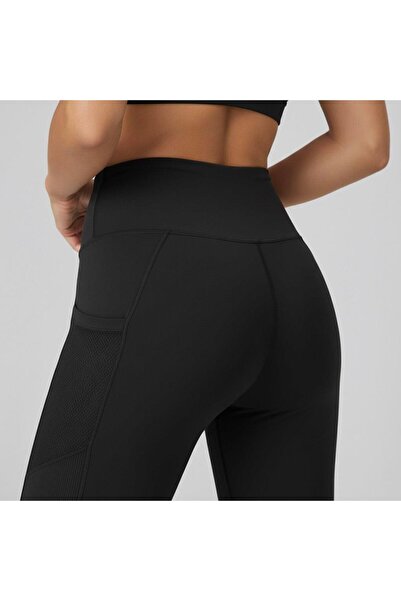 Sortie Women's Mesh Pocket Detail Karyoka Stitched Black Color Diving Tights