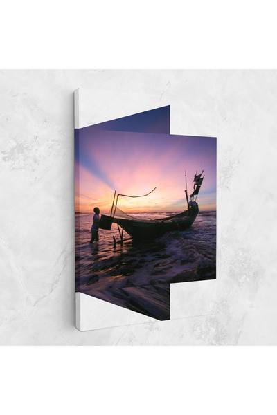 Arthub Canvas Painting, Bedroom And Living Room, Landscapes, Sailor At Dawn