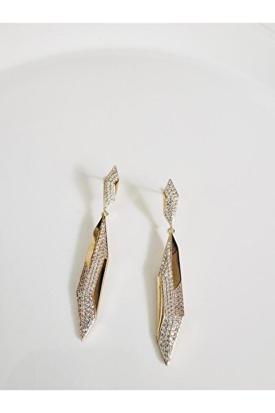 DEVİ fashion Xuping Zircon Stone Earrings 6 cm