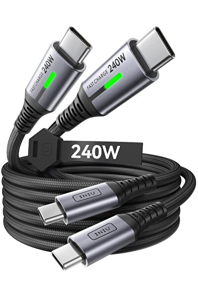 iniu USB-C Charging Cable 240W, Pack of 2, Premium, 2m, Power Delivery