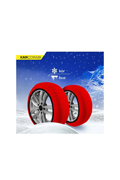 Matte 3D Textile Snow Chains Red Size M