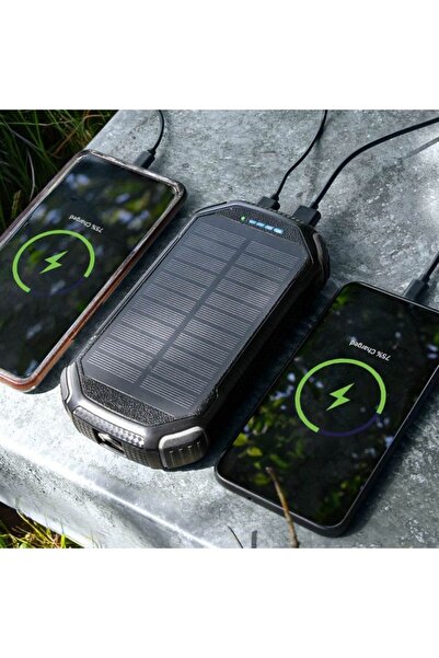 MIKAMAX Baterie externă solară Qi 20000 Mah