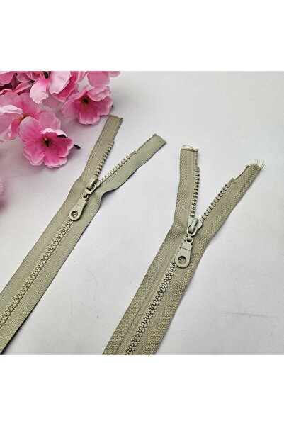 Kaf Kumaş 2'li Kemik Fermuar | Hırka & Ceket Fermuarı