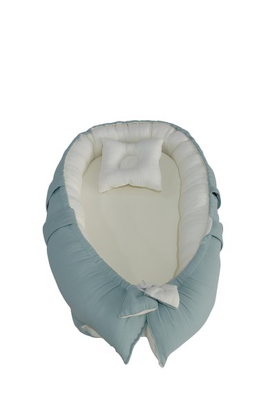 Jaju Baby Babynest Yeşil Müslin kumaş Lüx Tasarım Jaju-babynest Anne Yanı Beb...