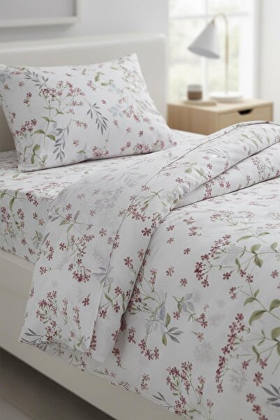 lissehome Floral Breeze 100% Cotton Single Duvet Cover Set (160X220 cm)