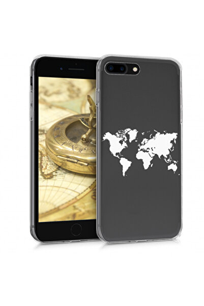 KWmobile Case for Apple iPhone 8 Plus / iPhone 7 Plus, Silicone, White, 45352.02