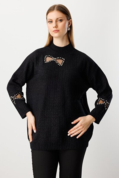 ON Stone Detailed Transparent Knitwear Sweater
