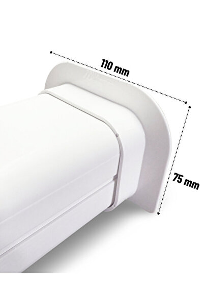 PartiAsya Klima Kanalı Duvar Geçisi Aparatı 75x60 mm