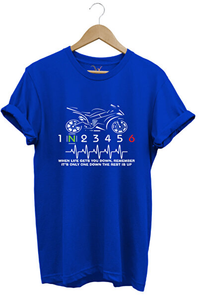 WİDİ Hearth Beat Pulse Racing Engine Printed T-shirt