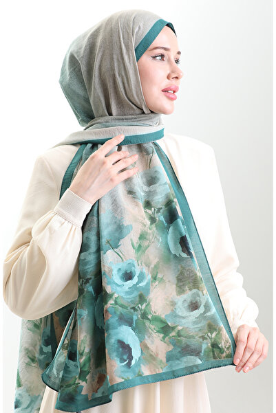 sefamerve Σάλι από φυσικές ίνες Karaca 82009-06 Μπλε βενζίνης