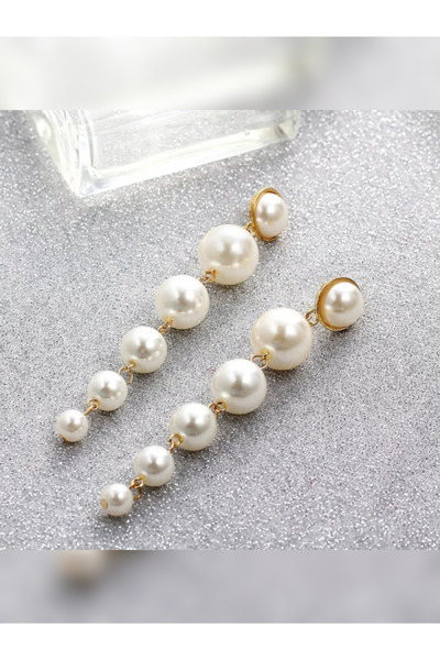 OEM Long Pearl Symphony earrings 18K gold plated 10 cm