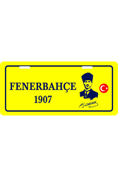 kirpi poster Fenerbahçe Sokak Tabelası Sarı Lacivert Retro Plaka Poster 11x24 cm
