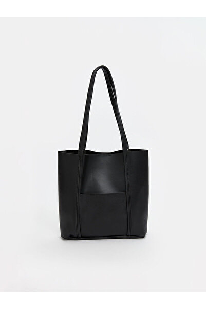 LC Waikiki Black Leather Look Women's Shoulder Bag