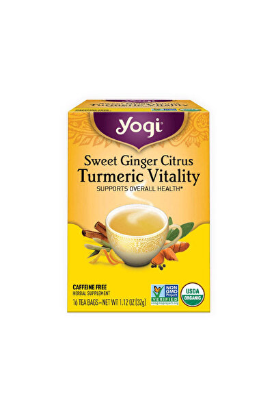 Yogi Tea شاي يوغي بالكركم والزنجبيل والحمضيات للنشاط - ١٦ كيسًا