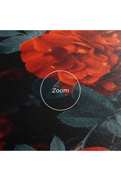 Arthub Canvas Painting, Bedroom And Living Room, Flowers, Bright Red Rose