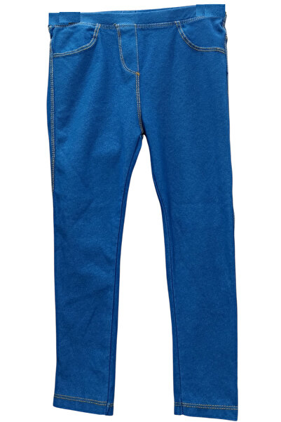 İrem Çocuk Giyim Girl's Jeans-Looking Transitional Blue Color Leggings