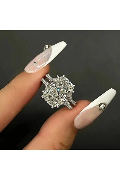 Pursehuit Inel argintiu, dublu, cu pietre de zirconiu, Ricarda C20 - 8 (circu...