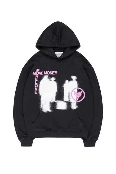 Hunors Sportswear & Company سترة More Money مطبوع Unsex Model من القطن بغطاء رأس