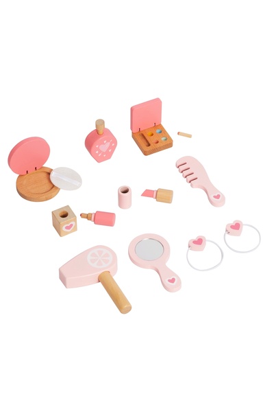 Milly Mally Kids Makeup Table, LED Mirror & Accessories, Elly Pink