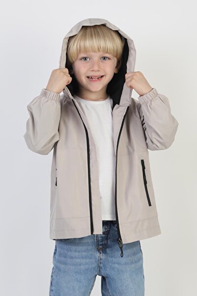 ASYAKİDS CLUB Boy's Hooded Pocket Lined Seasonal Raincoat