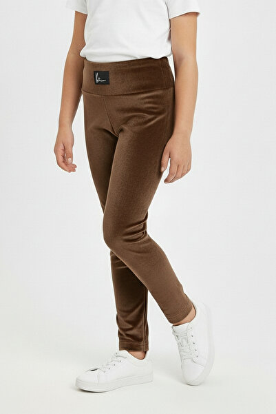 kinderos Armalı Girls' Velvet Tights - 26K 02443