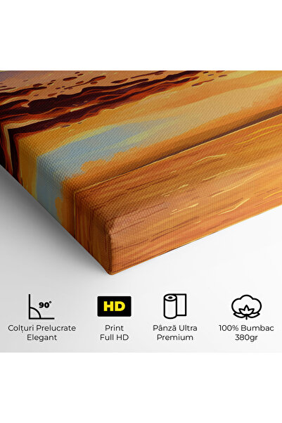 Arthub Canvas Painting, Bedroom And Living Room, Landscapes, Dark Cloud Sunset